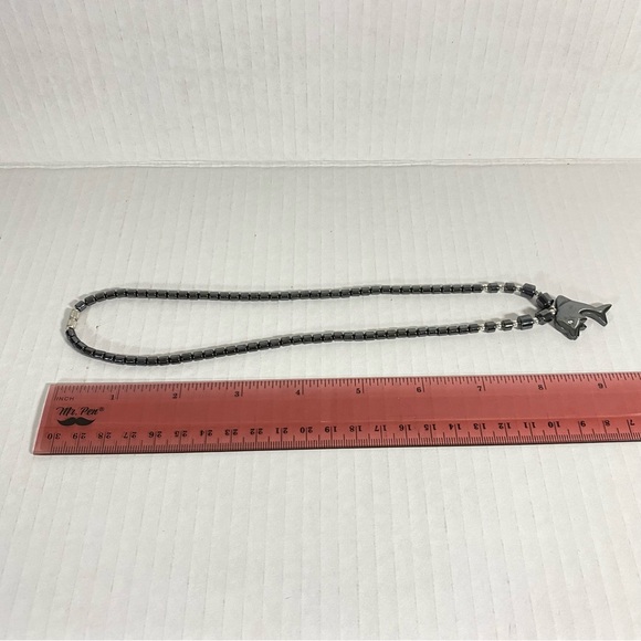 Dolphin Pendant & Hematite Beaded Necklace - Picture 4 of 4